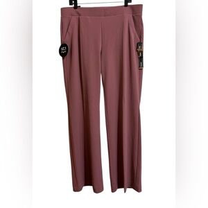 NWT One 5 One Women’s High Rise Pull On Wide Leg Trousers Pants Misty Rose XL